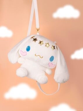 EUC Cinnamoroll Backpack or Cross-Body Bag with Gold Star & Embroidered Accents